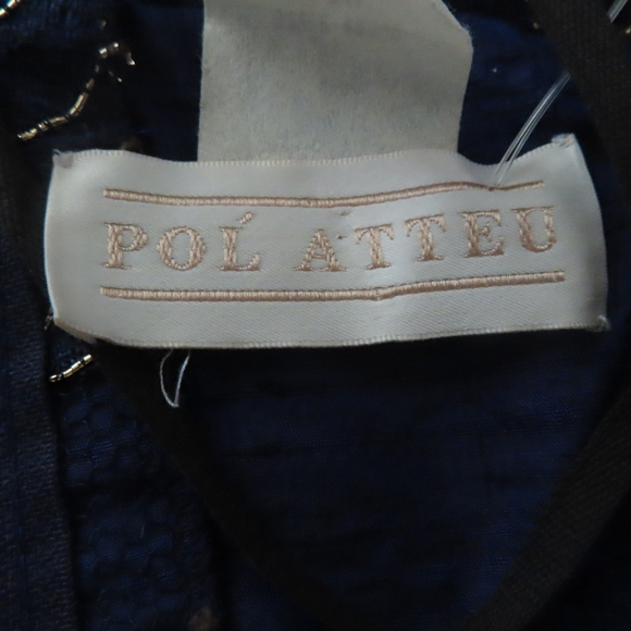 vintage rare pol' atteu blue/purple silk evening dress sz 5/6 NWT - Picture 5 of 7